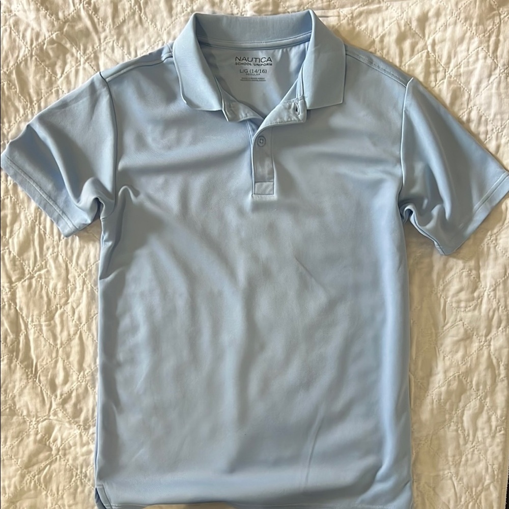 Nautica Blue Polo Shirt Classic Design